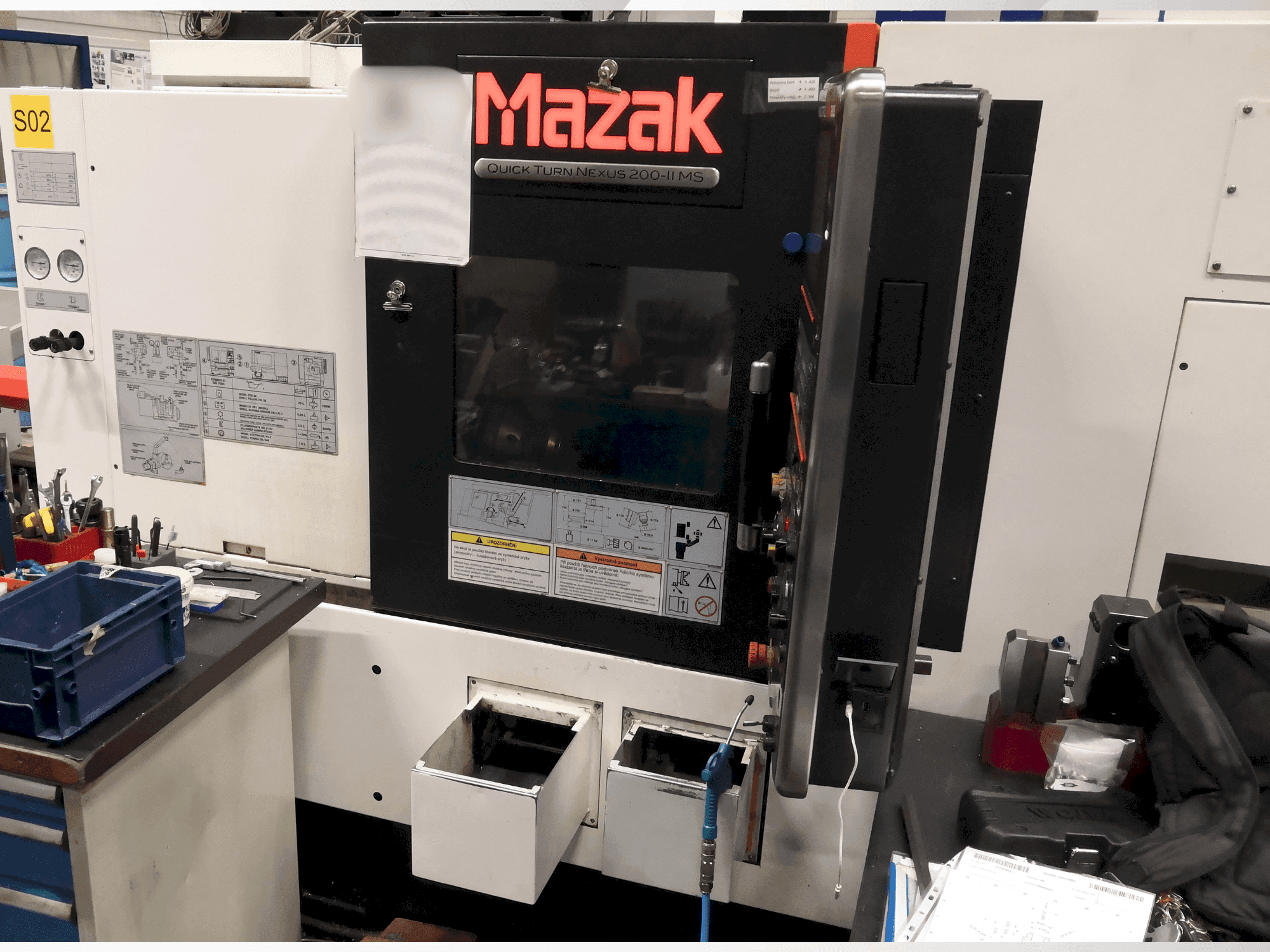 Mazak Quickturn Nexus 200-II MS Mašinos vaizdas iš priekio