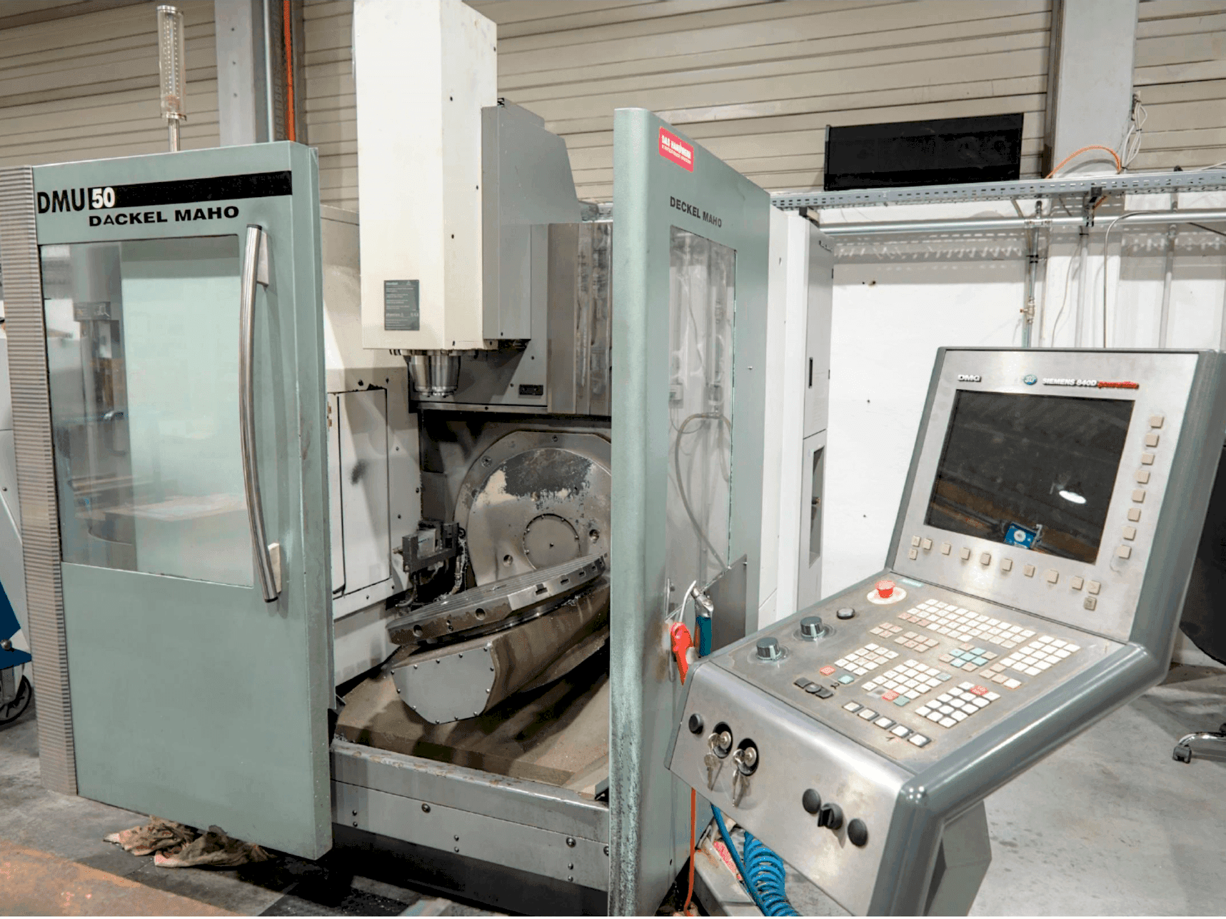 DMG DMU 50 Mašinos vaizdas iš priekio