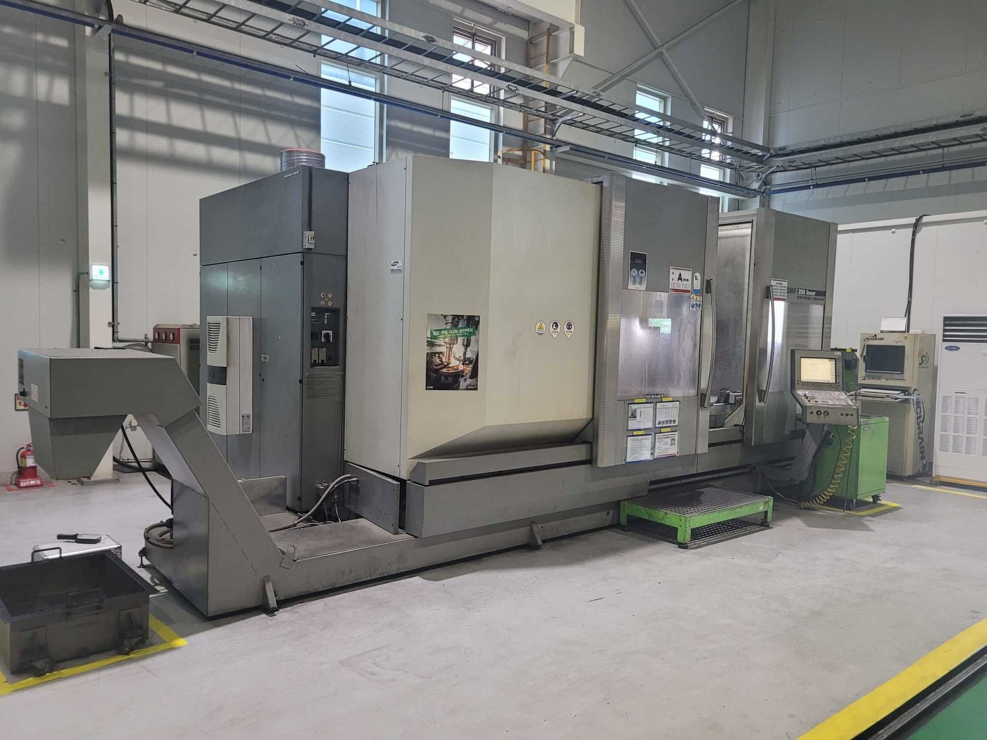 DECKEL MAHO DMF 250 linear Mašinos vaizdas iš kairės pusės