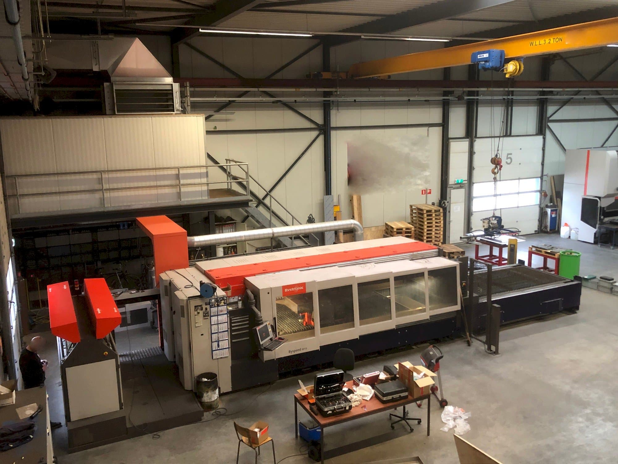 Bystronic Byspeed 3015 Mašinos vaizdas iš priekio