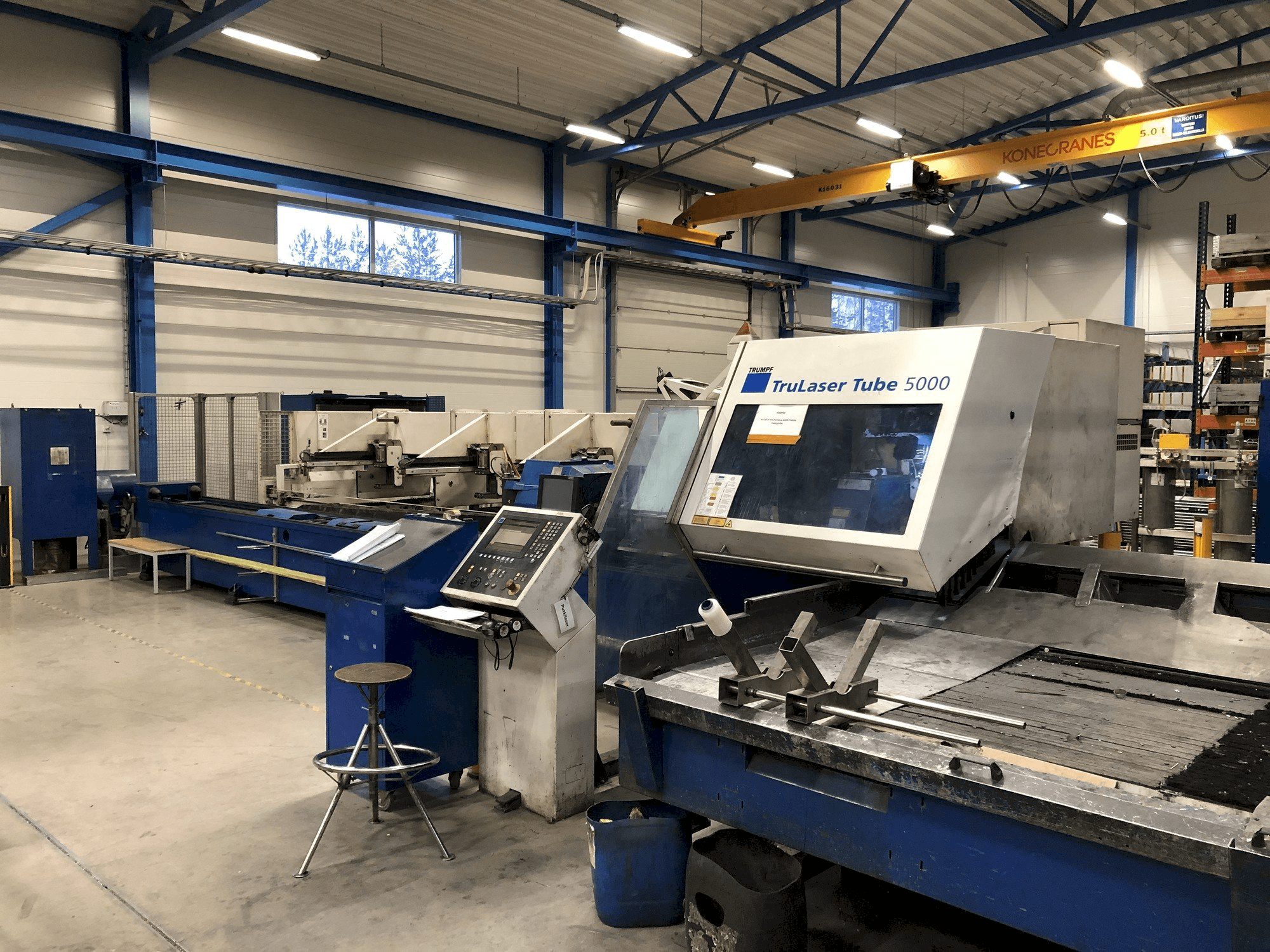 Trumpf TruLaser Tube 5000 Mašinos vaizdas iš priekio