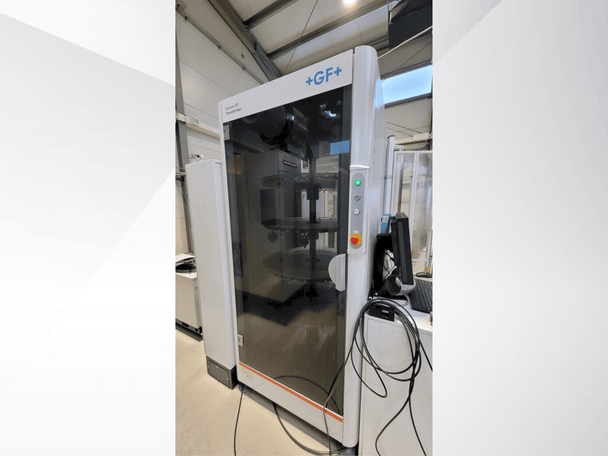 +GF+ System 3R transformer Mašinos vaizdas iš priekio