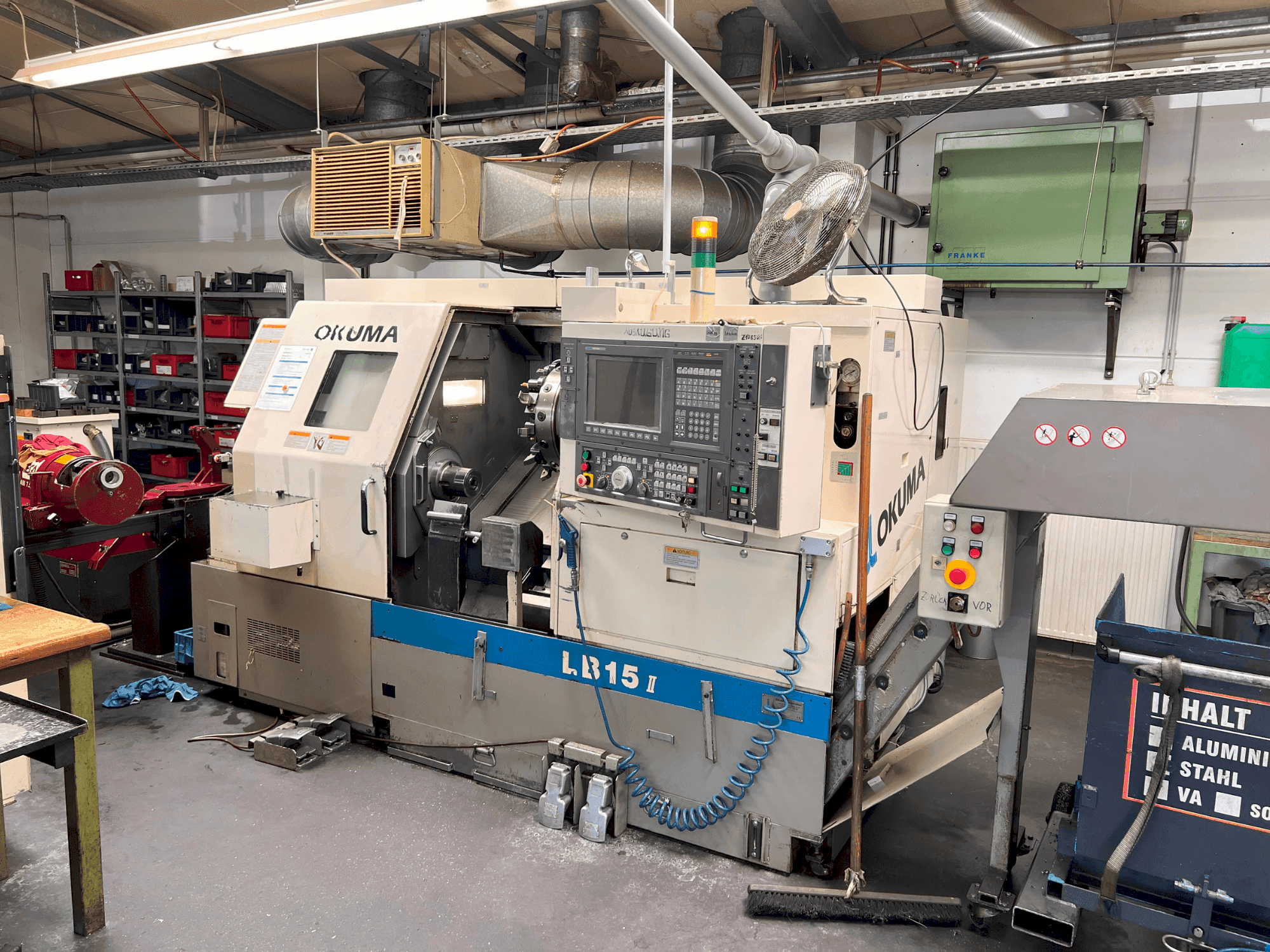 Okuma LB15II Mašinos vaizdas iš priekio
