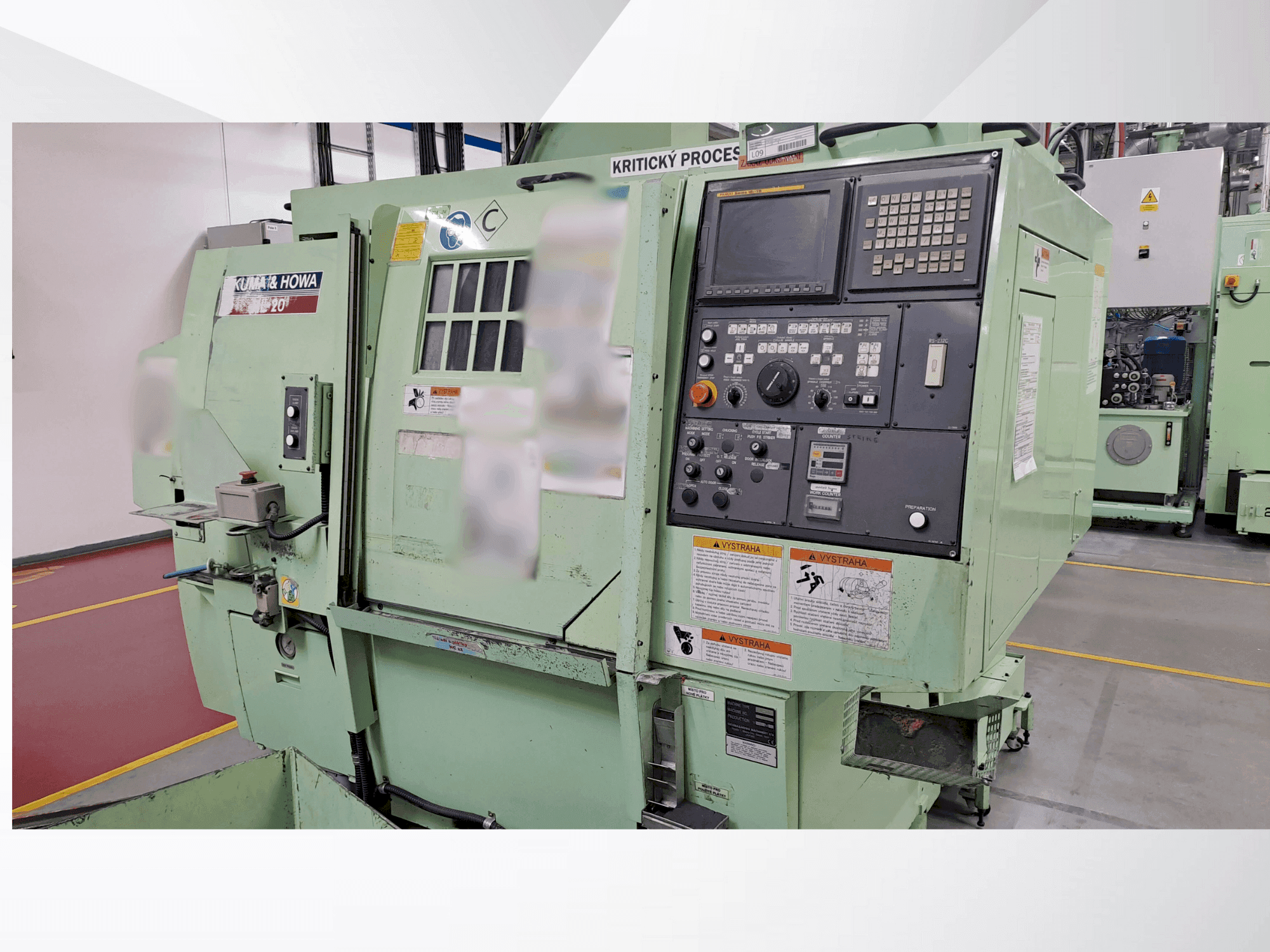 OKUMA & HOWA HL-20 Mašinos vaizdas iš priekio