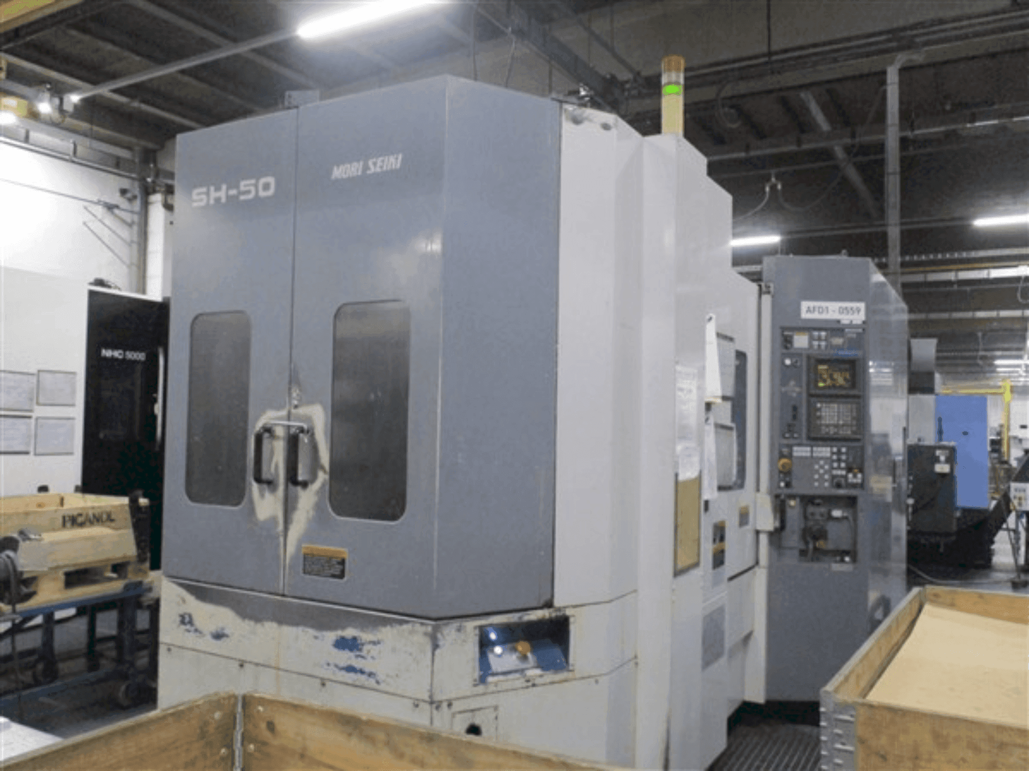 MORI SEIKI SH-50 Mašinos vaizdas iš priekio