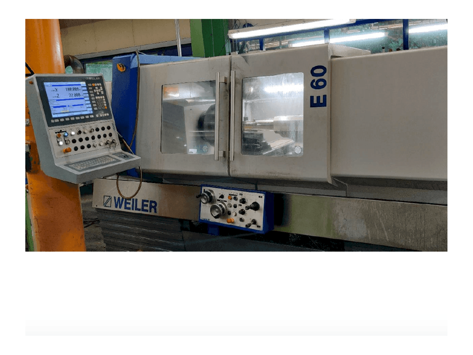Weiler E60 Mašinos vaizdas iš priekio