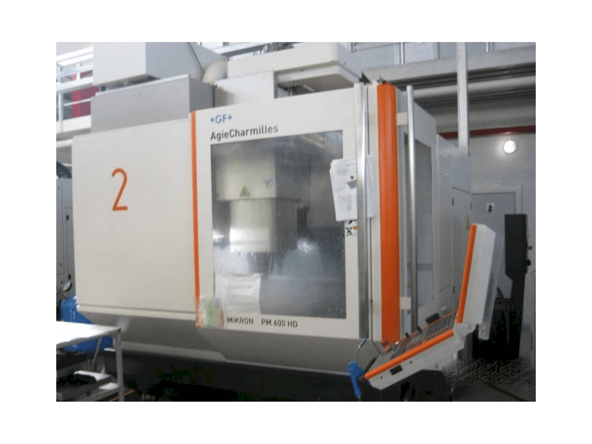 AgieCharmilles Mikron HPM 600 HD Mašinos vaizdas iš priekio