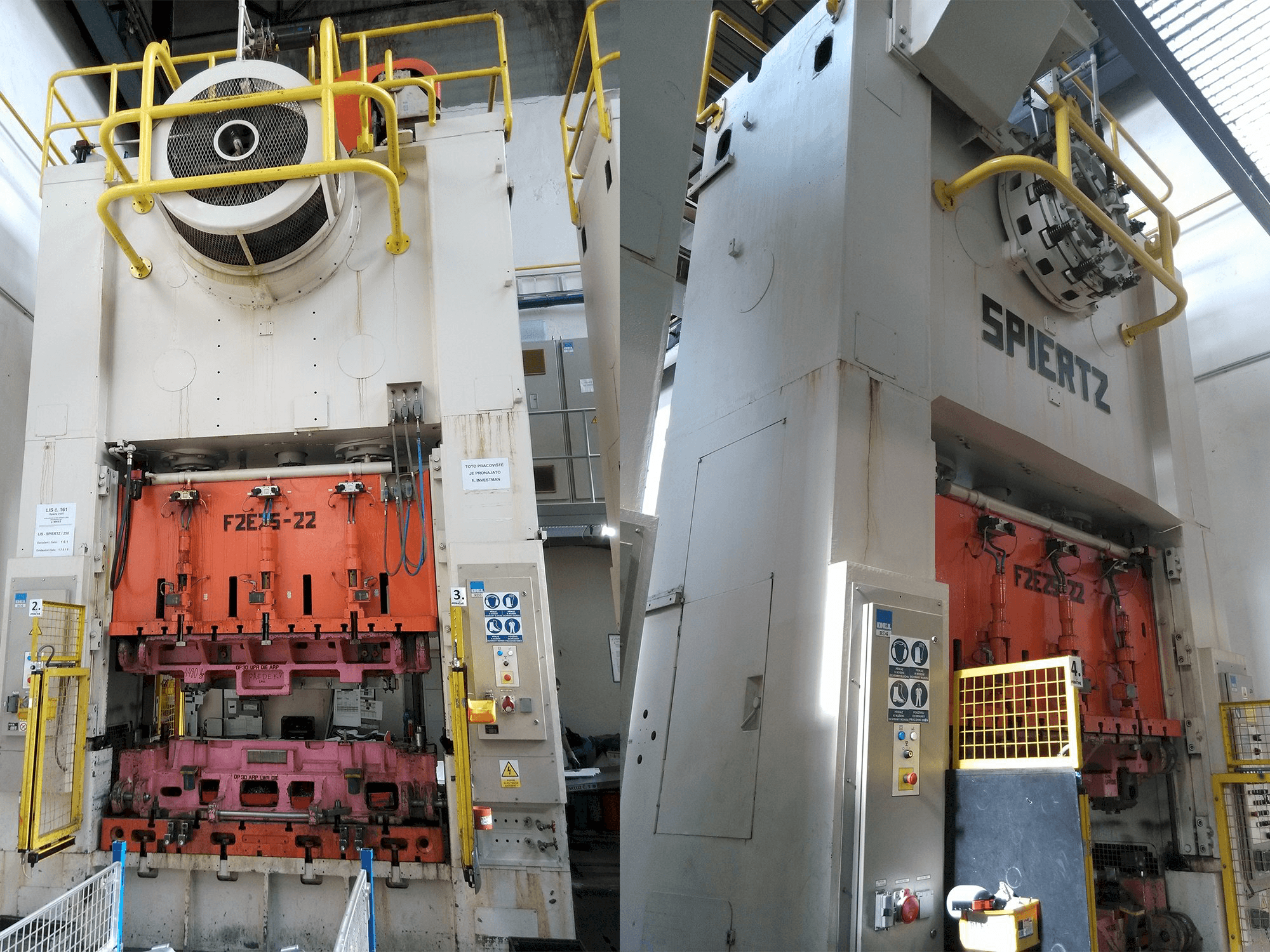 Spiertz F2E 25x2.2 Mašinos vaizdas iš priekio