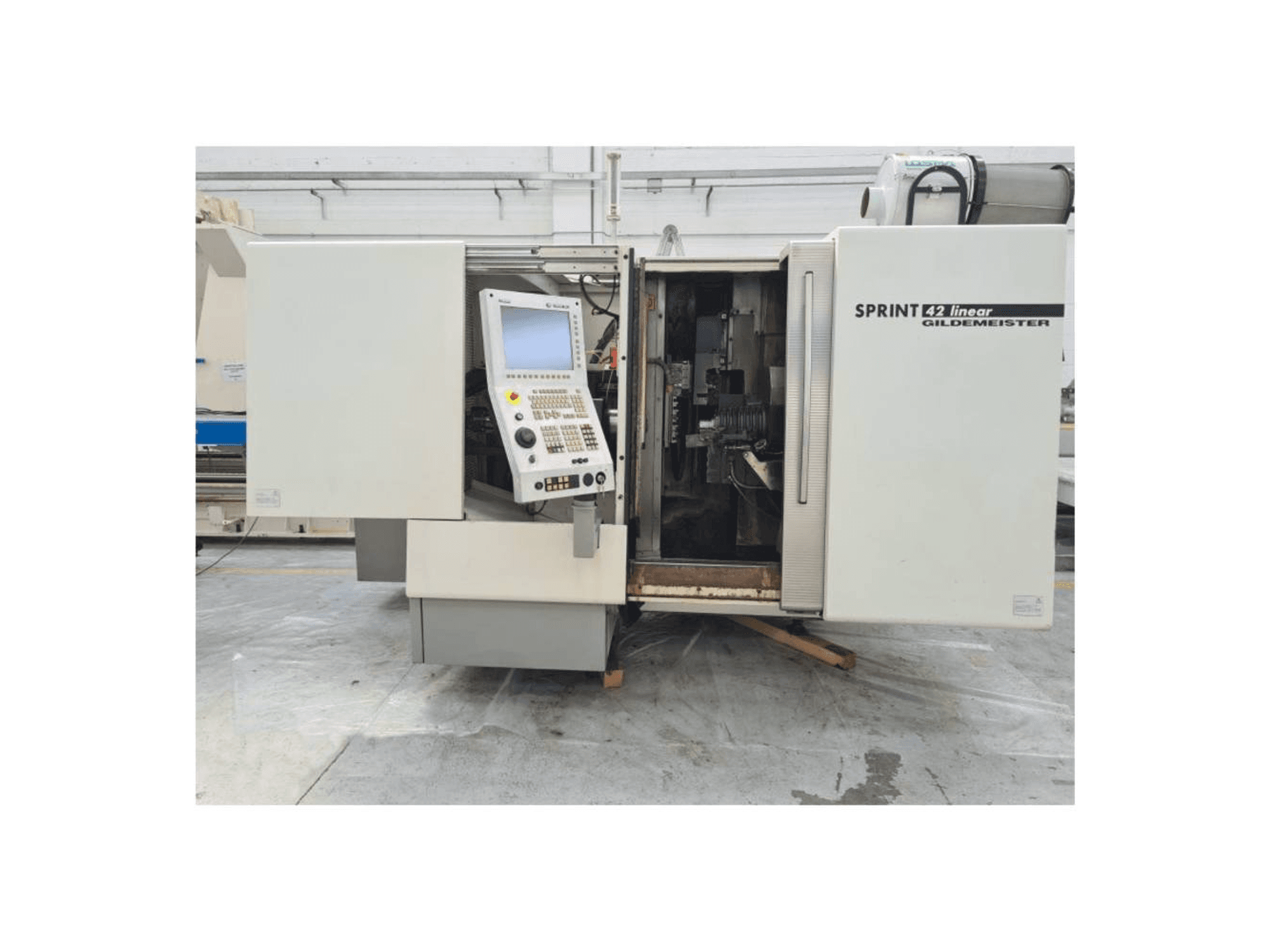 Gildemeister Sprint 42 linear Mašinos vaizdas iš priekio